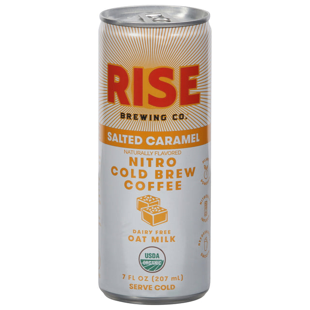 Rise Brewing Co. Cold Brew Organic Salted Caramel - Pack of 12 (7 fl oz )