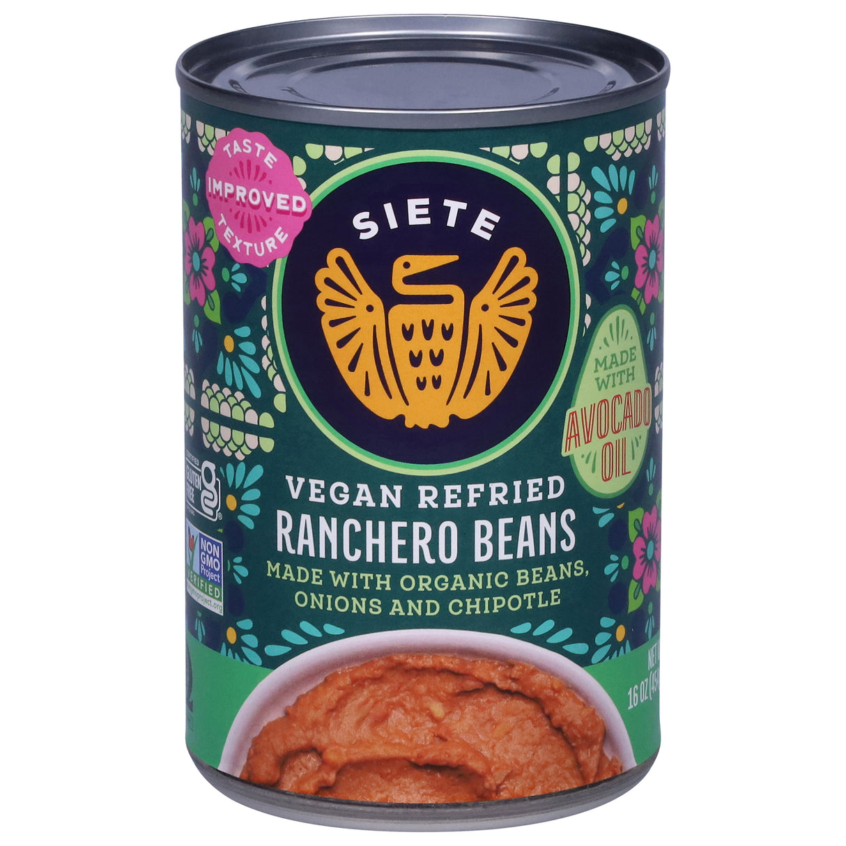 Siete Ranchero Refried Beans 12-Pack: Authentic Flavor, Healthy & Delicious