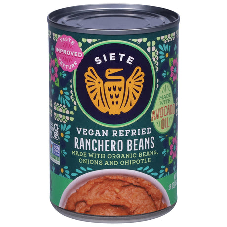Siete Ranchero Refried Beans 12-Pack: Authentic Flavor, Healthy & Delicious