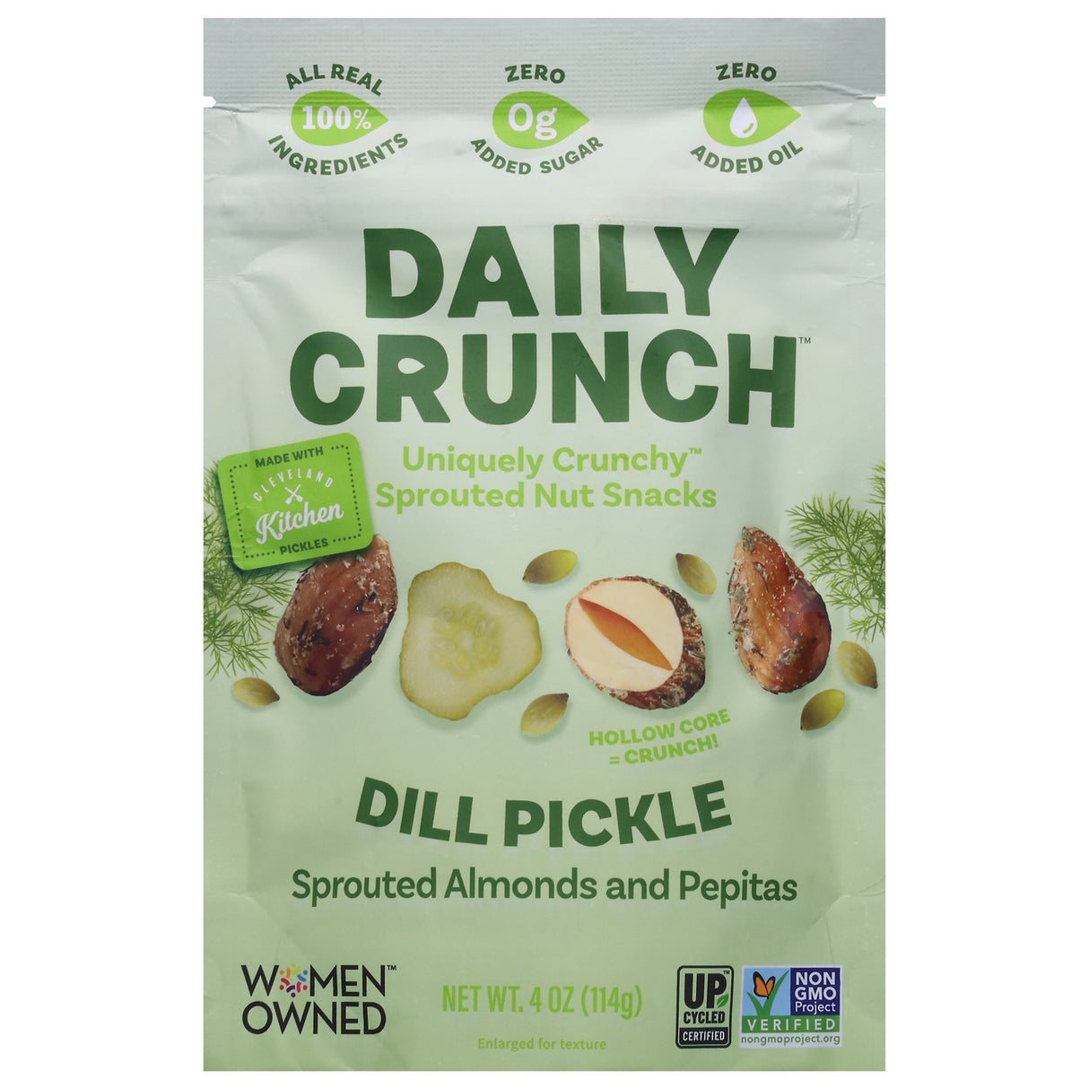 Daily Crunch Almond Sprtd Dill Pickle Ppt - 6 x 4 oz Pouches