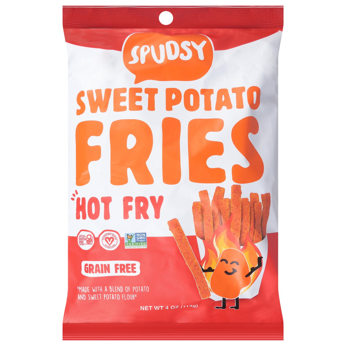 Spudsy Sweet Potato Fries, Hot Fry, 12-Pack, 4 oz Bags