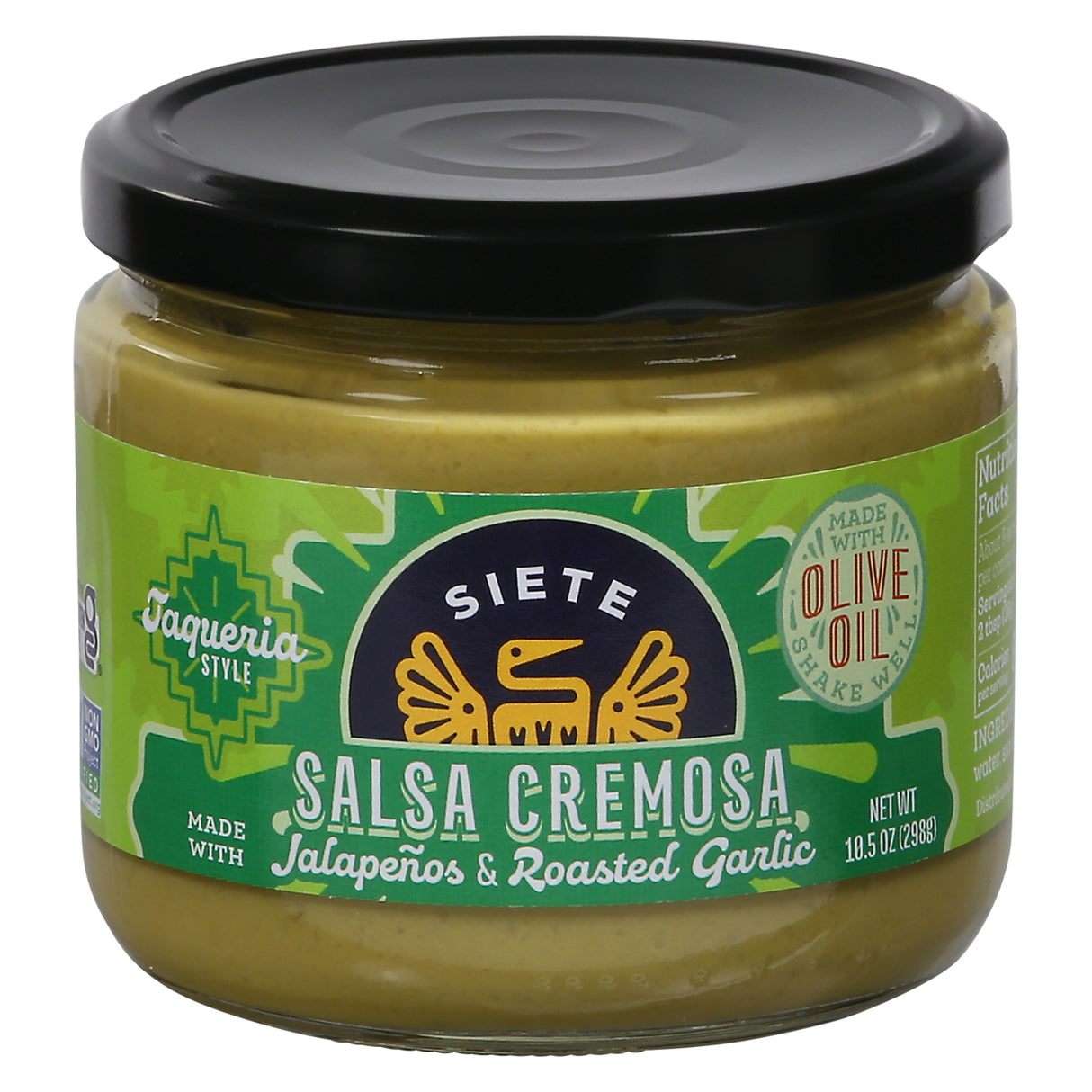 Siete Jalapeno Salsa Cremosa 6 Pack, Mild Heat, Creamy & Delicious - 10.5oz