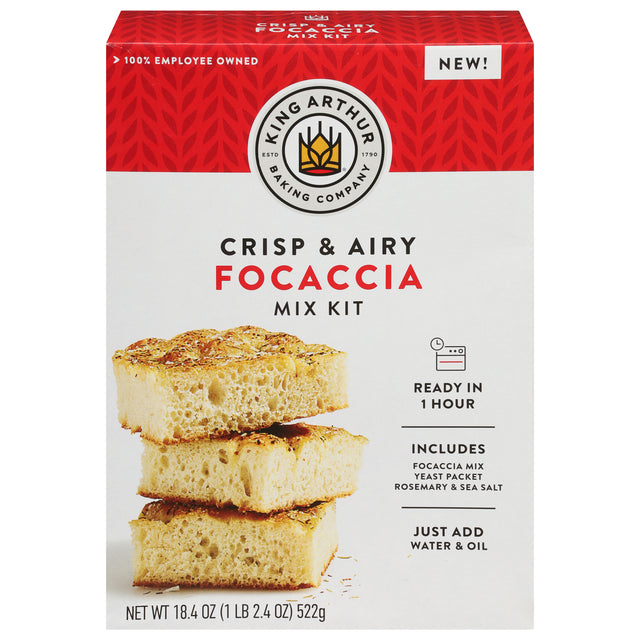 King Arthur Focaccia Mix 6-Pack | Easy Homemade Bread | Baking Company
