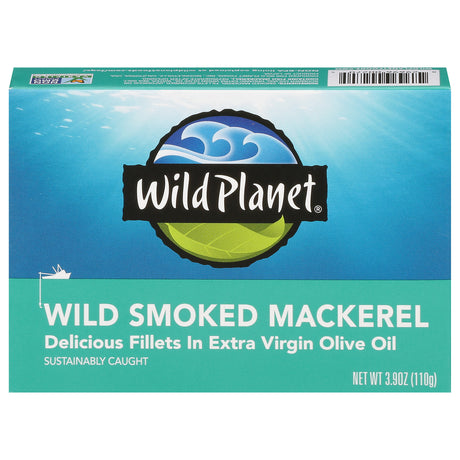 Wild Planet Smoked Mackerel - 12 x 3.9 oz  - Sustainably Caught