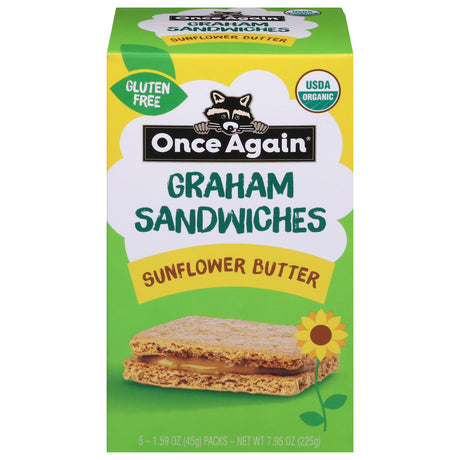 Once Again Organic Sunflower Seed Butter, Creamy, 7.95 oz, Pack of 6
