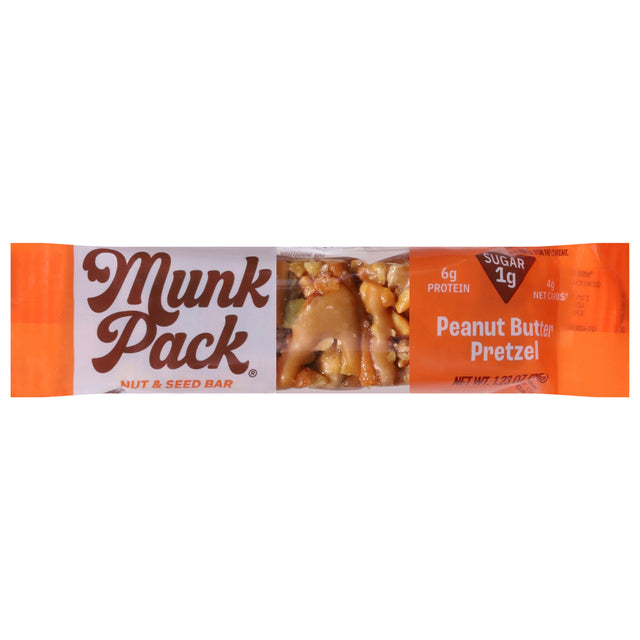 Munk Pack Keto Bars: Peanut Butter Pretzel (12 ct) | Low Carb & Delicious!