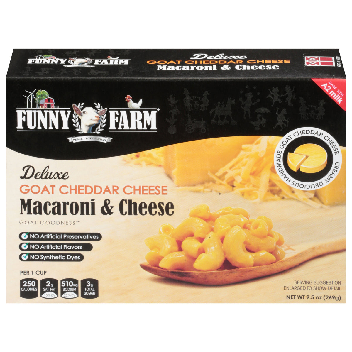 Funny Farm: Naturally Crafted Goat Cheddar Mac and Cheese