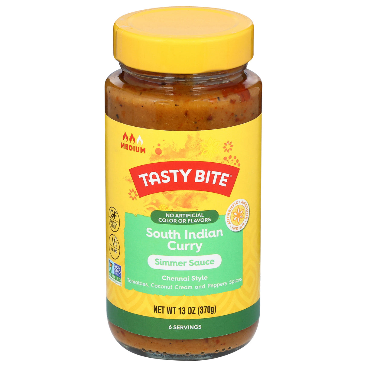 Tasty Bite South Indian Curry Simmer Sauce - (Pack of 6) 13 oz Pouches