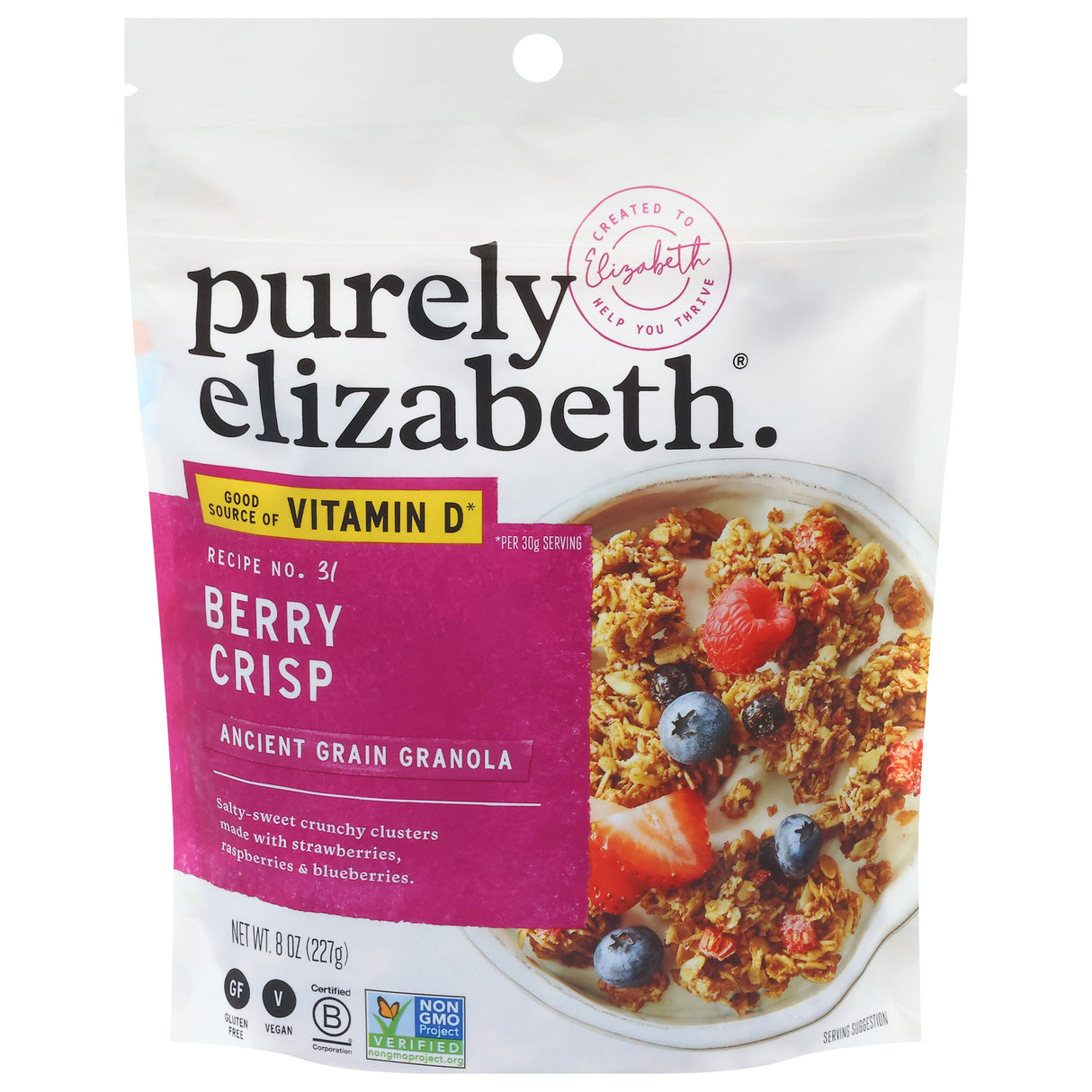 Purely Elizabeth Granola Ancient Grains Berry Crisp - 8 oz - (Pack of 6)