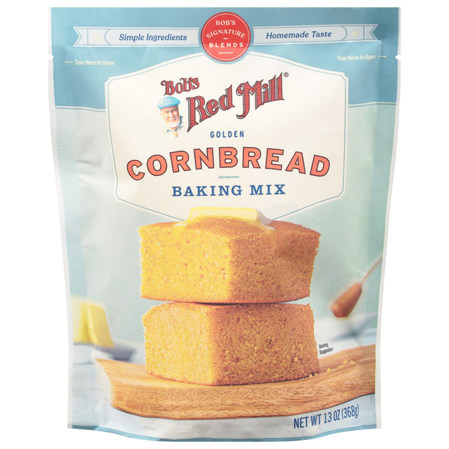 Bob's Red Mill Cornbread Mix, 13 oz, Pack of 4 - Stone Ground, Gluten Free