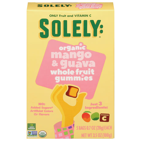 Solely Mango Guava Fruit Strips: Healthy Snacks On The Go | 8 Pouches