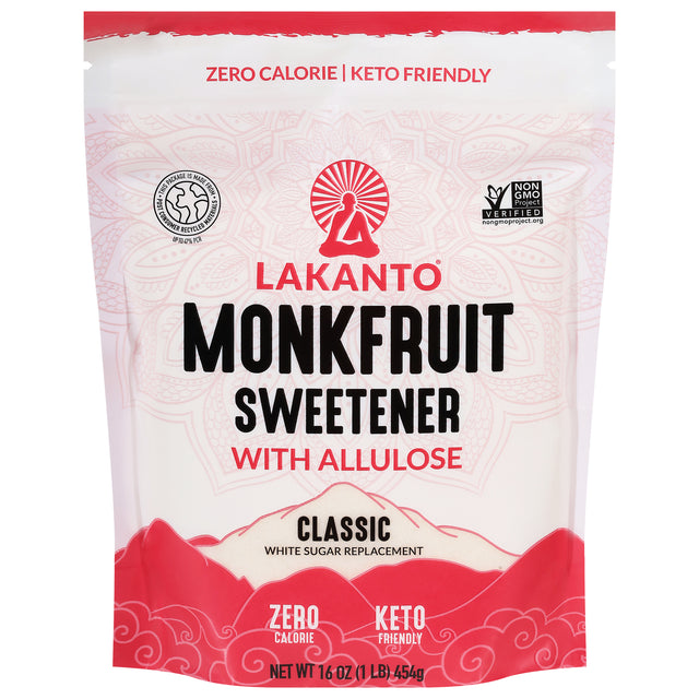 Lakanto Monkfruit Sweetener 8-Pack: Classic Sugar Substitute, Zero Calorie