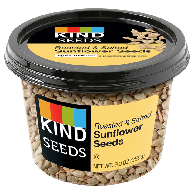 Kind Sunflower Seed Roasted Salted - Pack of 6 - 9 Oz Bags