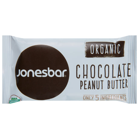 Jonesbar Organic Chocolate Peanut Butter Protein Bar, 12-Pack, 1.7 Oz