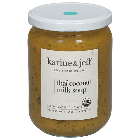 Karine & Jeff Organic Thai Coconut Soup: (Case of 6) Creamy & Delicious! 16.9 fl oz