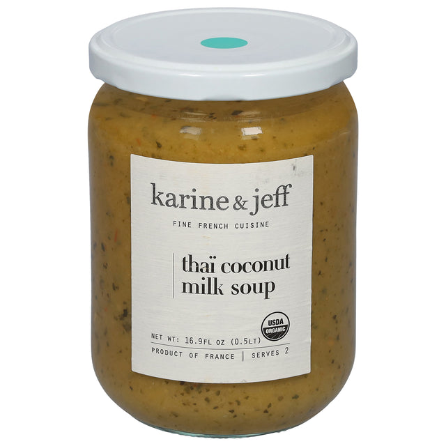 Karine & Jeff Organic Thai Coconut Soup: (Case of 6) Creamy & Delicious! 16.9 fl oz