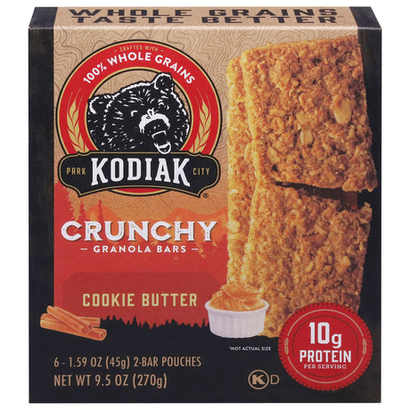 Kodiak Cakes Granola Bars: Cookie Butter, 12 Pack | Crunchy & Delicious
