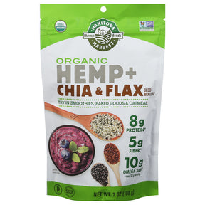 Manitoba Harvest Seedmx Organic Hemp Chia Flax - 7 oz - Omega-3 Superfood Blend