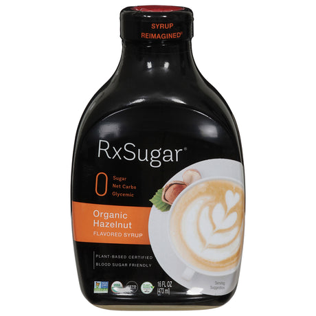 Rxsugar Hazelnut Syrup OG2, 6x16 fl oz - Best Hazelnut Flavor Coffee Syrup