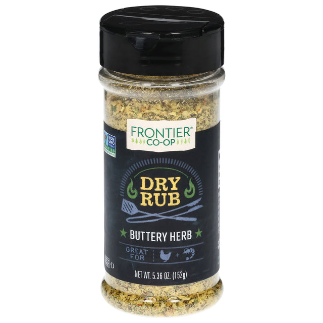 Frontier Buttery Herb Dry Rub - 5.36 oz - All Natural Seasoning