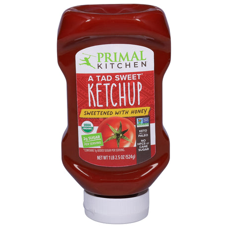 Primal Kitchen Ketchup: Organic A Tad Sweet (6-Pack) - 18.5 oz