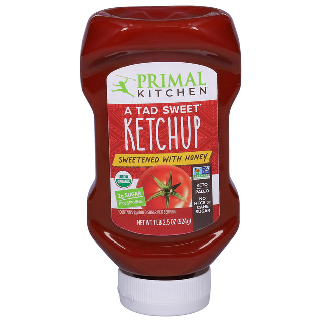Primal Kitchen Ketchup: Organic A Tad Sweet (6-Pack) - 18.5 oz