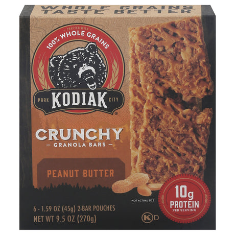 Kodiak Cakes Peanut Butter Granola Bars - 12 x 1.59oz - Protein Packed Snack
