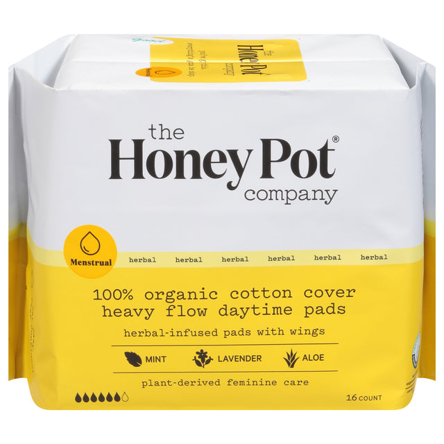 The Honey Pot Dtime Heavy Flow Cotton Tampons - 16 Count