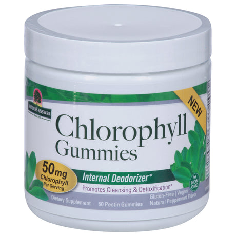 Nature's Answer Chlorophyll Gummies - 60 Count - Natural Detox & Energy Boost