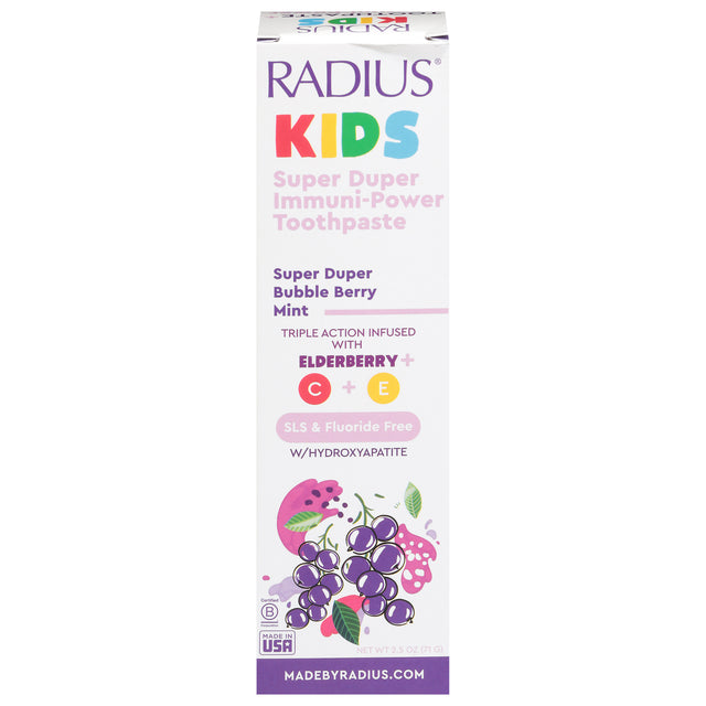 Radius Tthpst Immu Kid Elbrymint Toothpaste - 2.5 Oz Ea