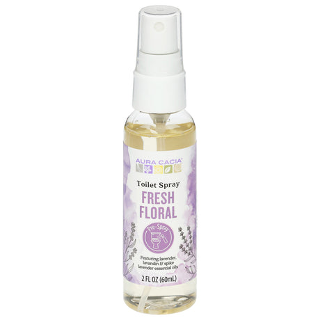 Aura Cacia Fresh Floral Toilet Spritz - 2 fl oz - Odor Eliminator