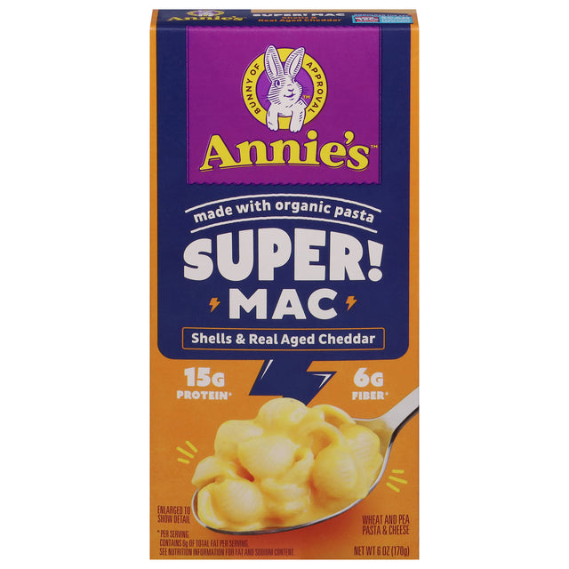 Annie's Mac and Cheese Shells, Organic Cheddar, 12 Boxes | Free Shipping