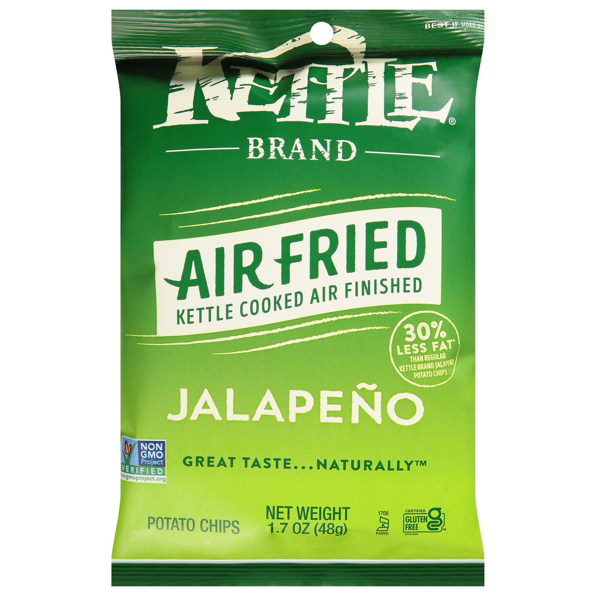 Kettle Brand Air Fried Jalapeño Chips, 24 Bags | Crunchy Kettle Chips