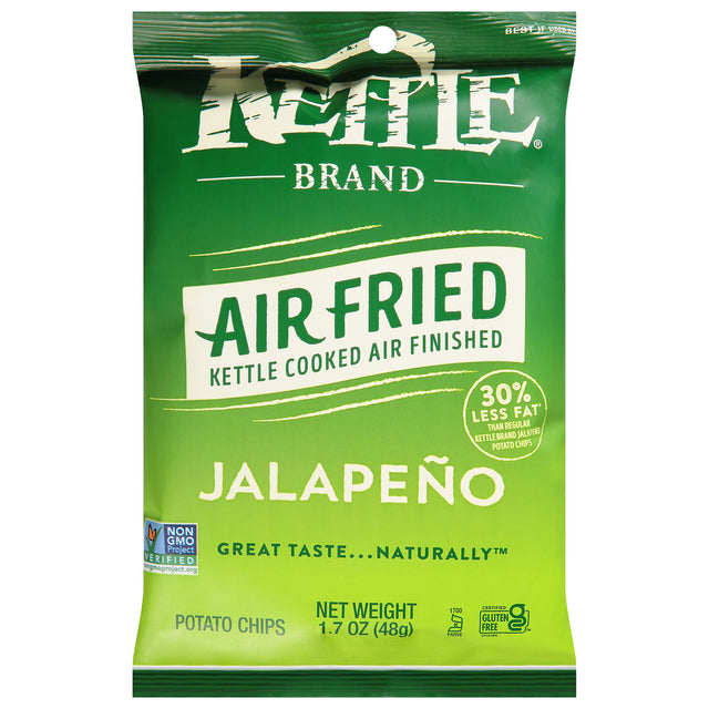 Kettle Brand Air Fried Jalapeño Chips, 24 Bags | Crunchy Kettle Chips