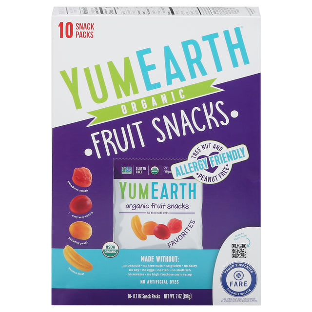 YumEarth Organic Fruit Snacks: Gluten-Free & Vegan, 6ct - Healthy Kids Treats