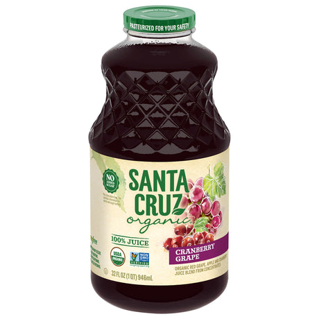 Santa Cruz Organic Cranberry Grape Juice, 6 x 32 oz