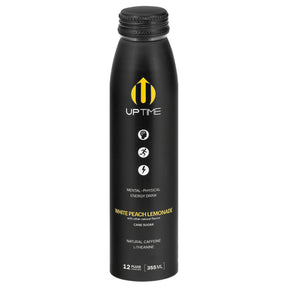 Uptime Energy White Peach Lemonade Energy Drink, 12 Fl Oz  (Pack of 12)