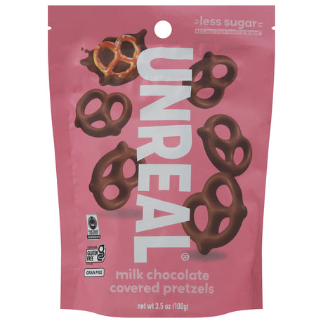 Unreal Milk Chocolate Pretzels - 6 Pack of 3.5 oz Bags