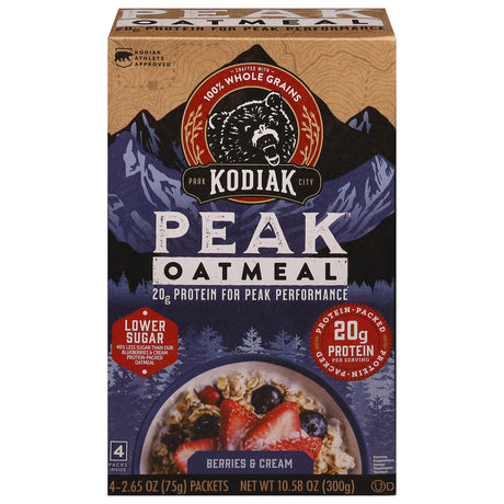 Kodiak Cakes Oatmeal Cups: Berries & Cream, High Protein Breakfast, 6 Pack
