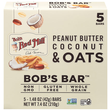 Bob's Red Mill Peanut Butter Coconut Oat Bars - 7.4 oz - 6 Count