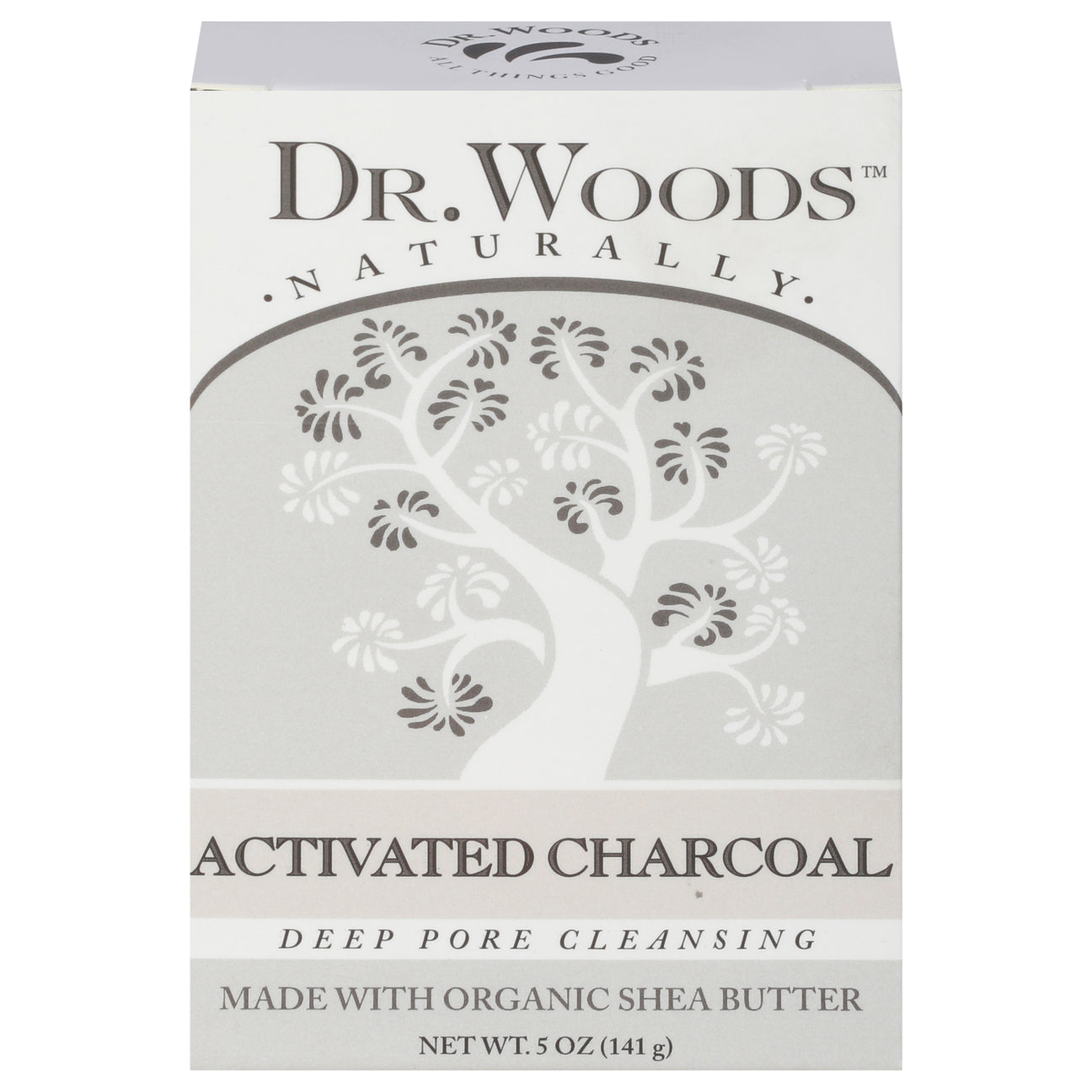 Dr. Woods Activated Charcoal Bar Soap - 5 oz - Detoxifying & Exfoliating