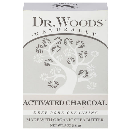 Dr. Woods Activated Charcoal Bar Soap - 5 oz - Detoxifying & Exfoliating