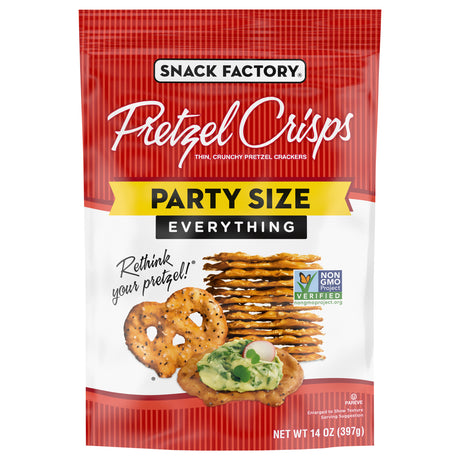 Pretzel Crisps Everything Thins 12 Pack: Delicious Pretzel Crackers, 14 oz