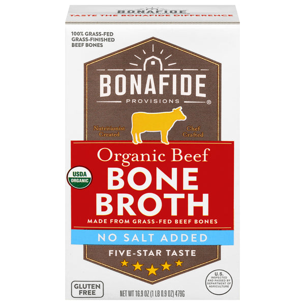 Bonafide Provisions Beef Bone Broth Organic Non-GMO 6x16.9oz - Shop Now!