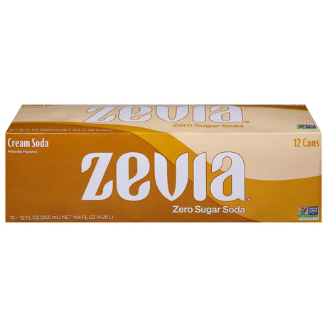 Zevia - Cream Soda, 12/12 fl oz (Pack of 2) - Zero Sugar Soda