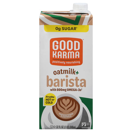 Good Karma Plant Milk Barista Blend Unsweetened (6x32oz). Dairy Free & Vegan!