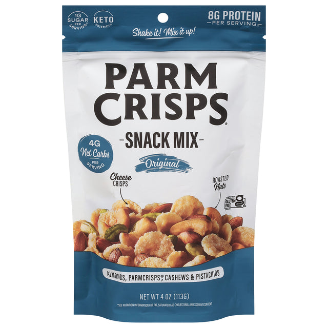 Parm Crisps Snack Mix Original: 12-4 oz Bags | Keto Cheese Crisps Snack Mix