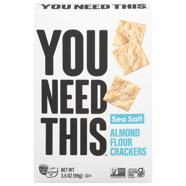 You Need This Cracker Almond Flour Sea Salt - Pack of 6 - 3.5 Oz Crisps