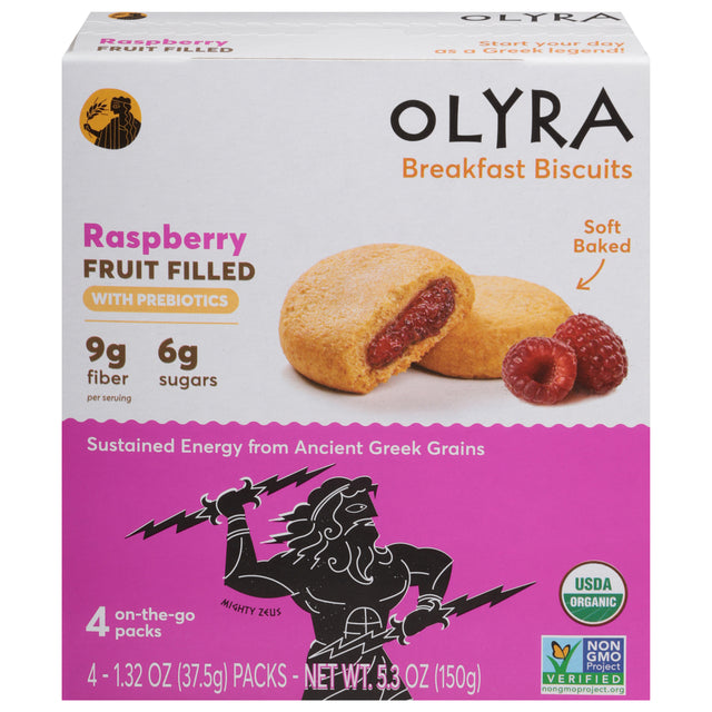 Olyra Raspberry Breakfast Biscuits - 6 x 5.3 Oz Case