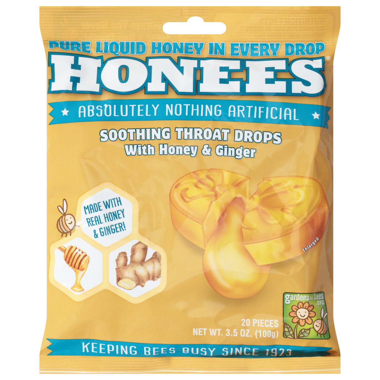 Honees Honey Ginger Drops - 3.5 oz Natural Soothing Relief